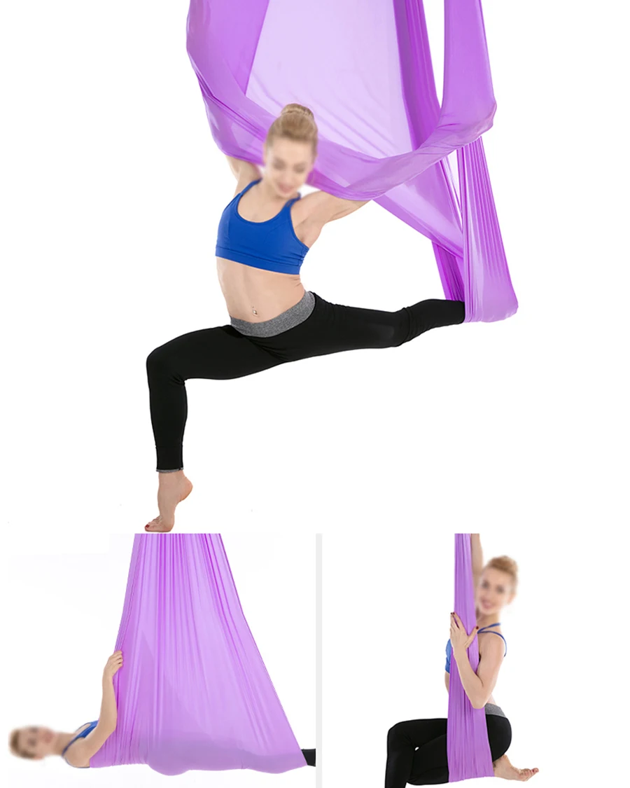 High Quality Wholesale Custom Cheap yoga hammock with handles flying aerial swing