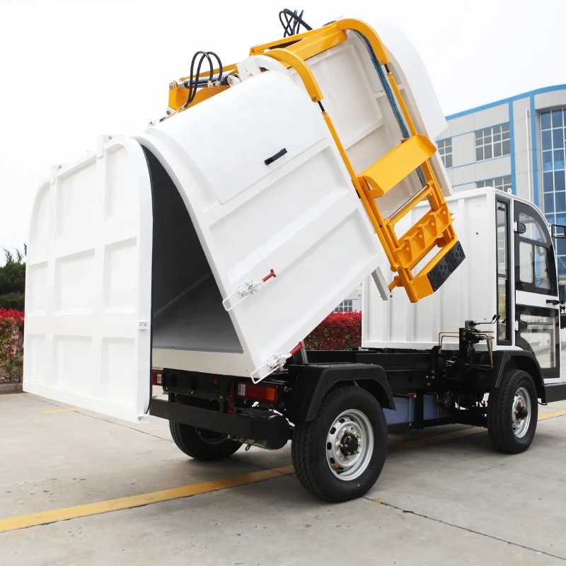 Electric Ride-On Garbage Transport Vehicle Mini Garbage Truck 72V Battery Powered Self-Propelled Garbage Collecting Equipment
