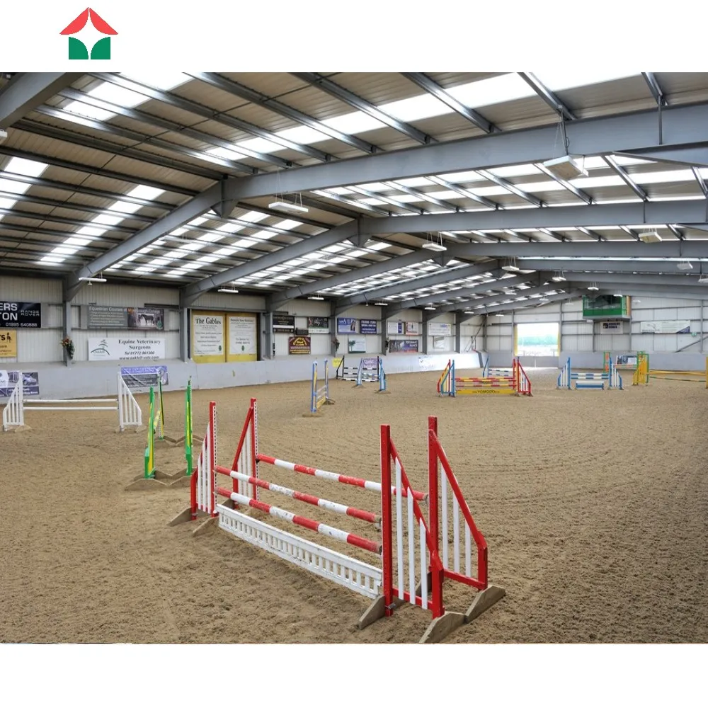 Low Cost Light Steel Structure Pre Engineering Indoor Horse Riding Arena