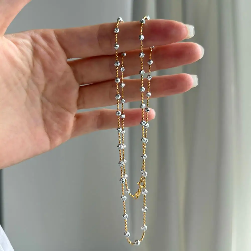 KAKODIY high quality new product design 18K gold plated 925 sterling silver beaded chain women's necklace detail 9