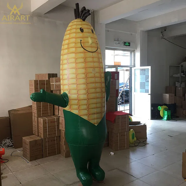 Custom Adult Size Inflatable Corn Mascot Costume for Agricultural Party Supplies