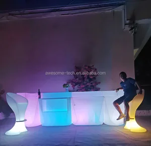 Modern Luxury Multi-color Plastic Bar Nightclub Table With Glacier Pattern for Event Party Bar Furniture Bar Counter Table Set