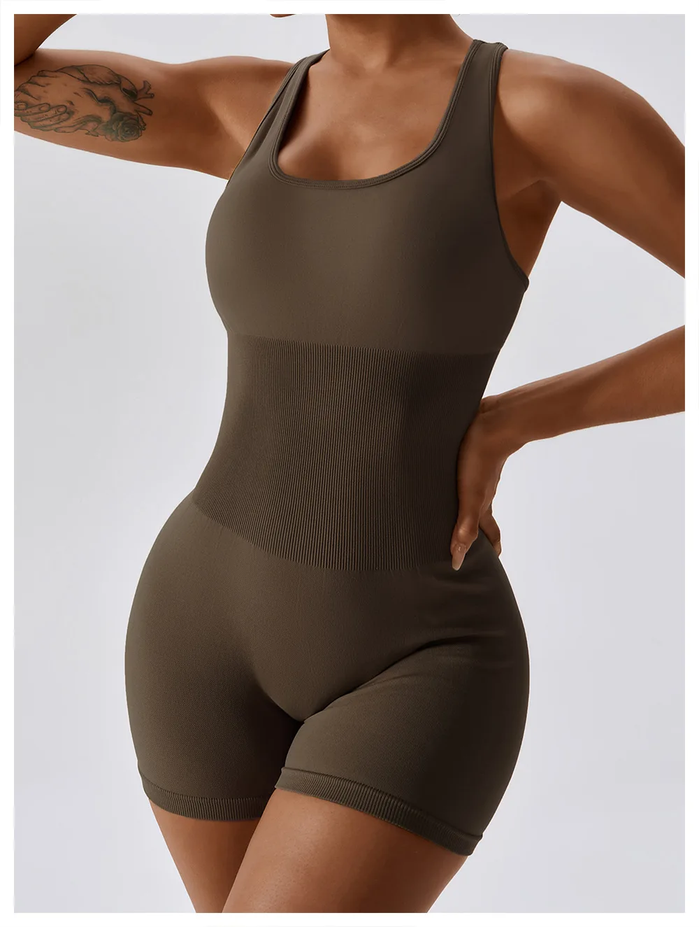 High Quality Onepiece Yoga Wear Tight Bodysuit Seamless Bodysuits