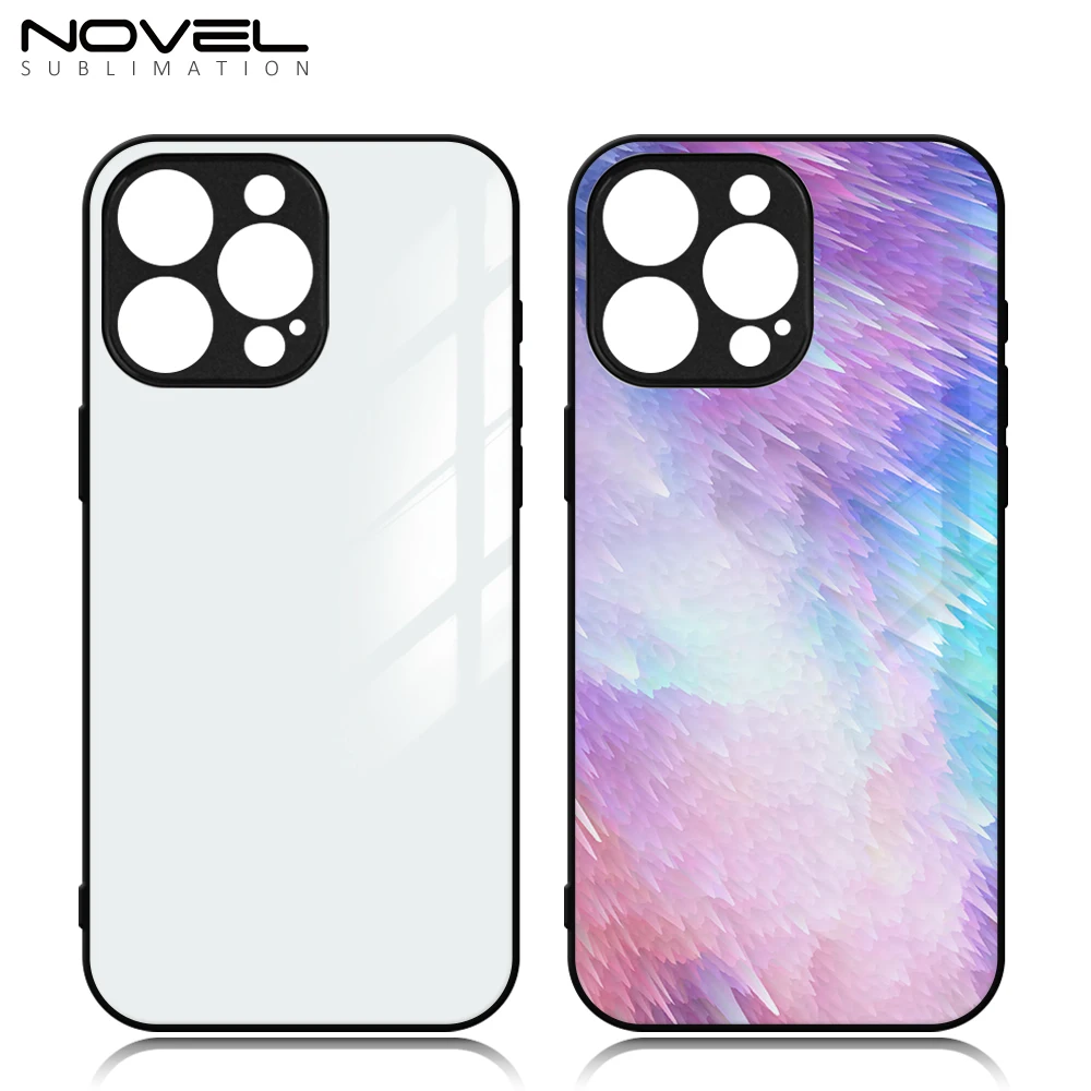 Blanks Custom Design 2d TPU Glass Sublimation Phone Cases Wireless Charge Cover for Iphone 15 14 Pro Max With Small Camera Hole