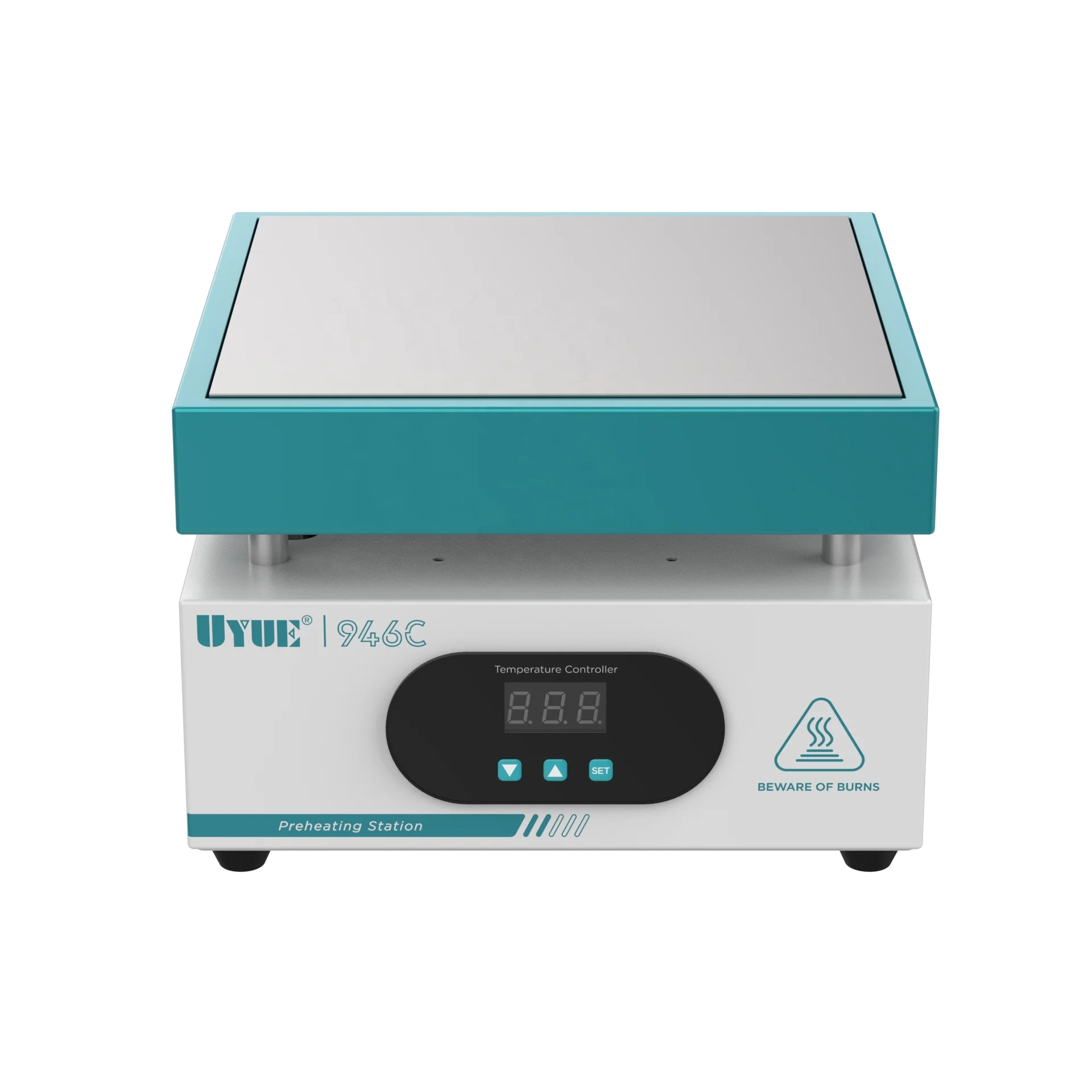 PCB Verwarmingsstation, 350 W elektrische verwarmingsplaat, soldeerstation, 100 x 100 mm, 0-400 °C, voorverwarmingstation, led-microcomputer, elektrische voorverwarming, rework heater lab voor