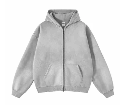 Vintage Cotton Hoodie Men Distressed Washed Oversized Heavyweight Women Plain Color Casual Autumn Fall Winter