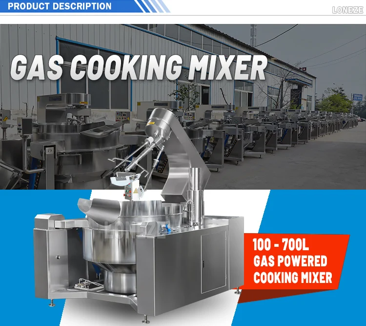 economical bean nuts ginger garlic curry olive paste sauce making commercial gas industrial cooking machine mixer