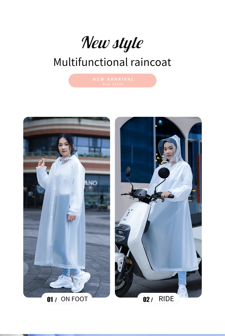 Long Plastic Waterproof Adults Quick-Dry Motorcycle Rain Coat for Boys and Girls for Camping factory