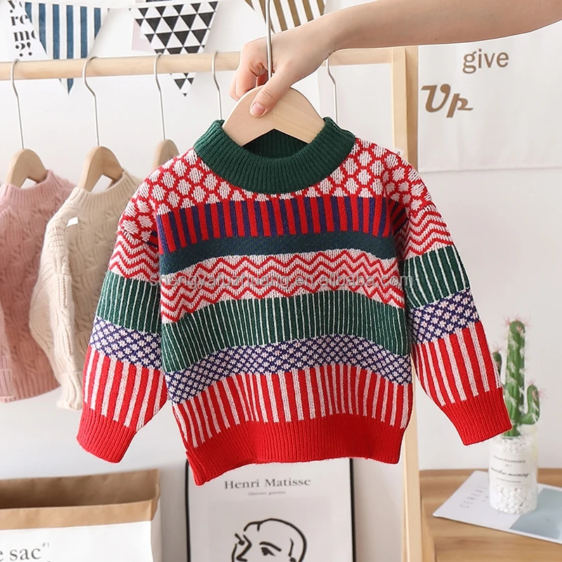 Wholesale Good Quality Children's Sweaters New Design Kids Sweater Clothes Fashion Long Sleeve Cartoon Knit Sweaters