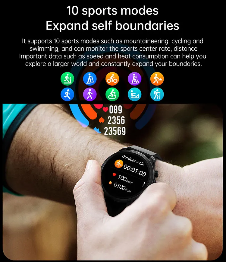 Smart watch diabetic non -invasive blood pressure glucose test ECG meter monitor measuring smart watches diabetes