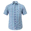 Turquoise Navy Small Plaid