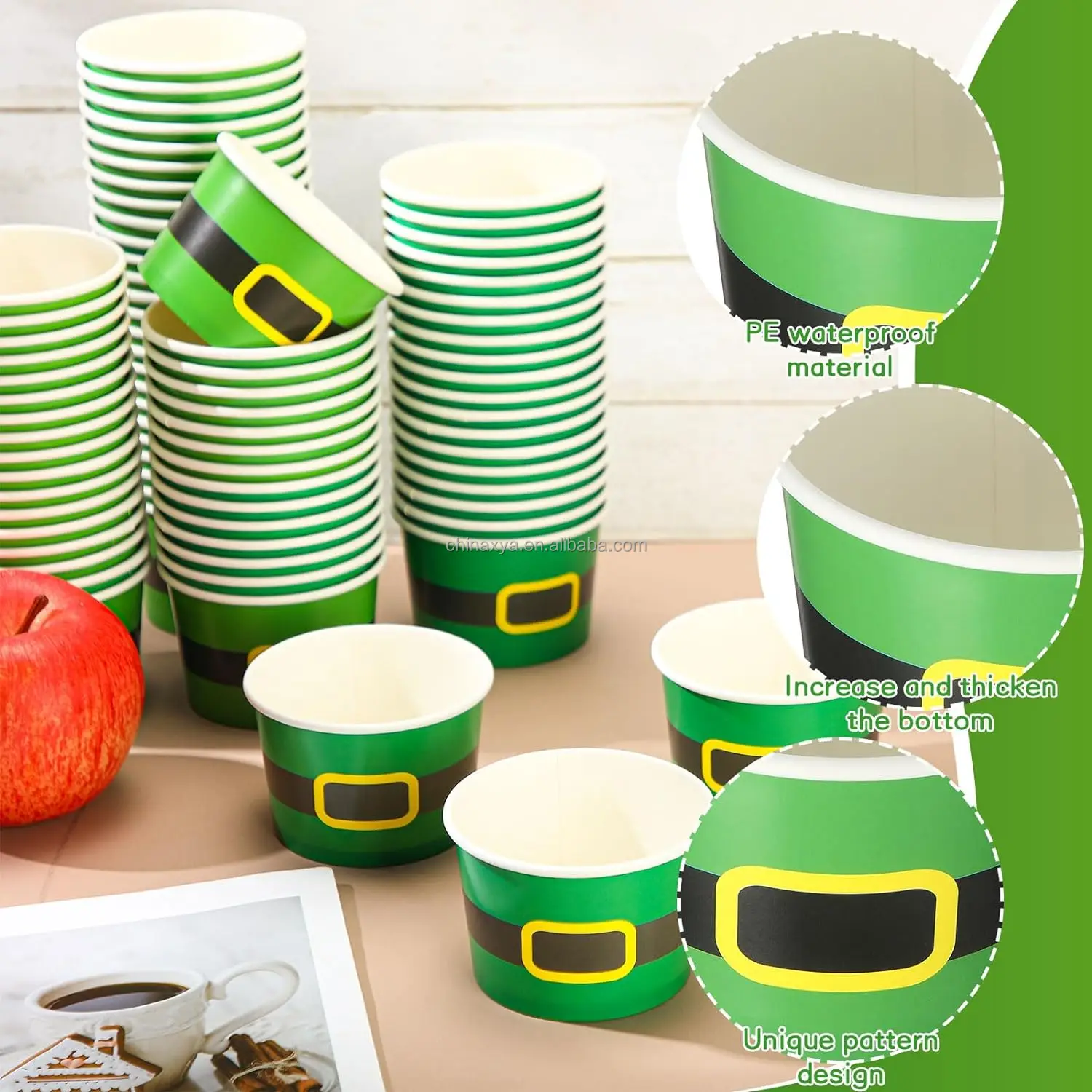 Disposable Single Wall Food Grade Paper Cups Portable Yogurt & Ice Cream Cups with Personalized Logo Disposable Bowl supplier