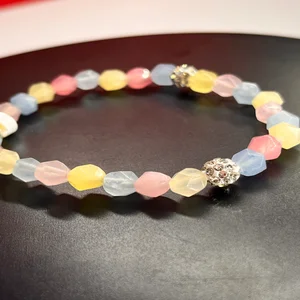 Elegant and Luxurious Fine Beaded Bracelets with Natural Jadeite Crystal for Gift Occasions