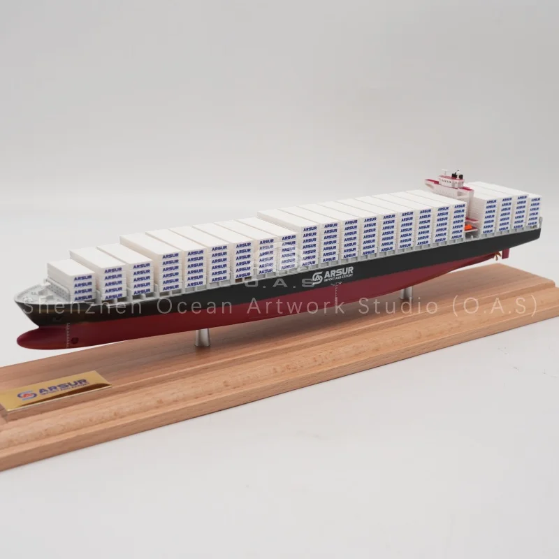 Exquisite COSCO container ship model adopts professional model making techniques to restore authentic transport ship structure and exterior details. This premium crafts ship model features precise proportional design, refined painting and clear brand logos, presenting realistic marine transportation visuals.Durable materials and fine craftsmanship ensure high simulation quality. It serves perfectly for office ornaments, exhibition displays, shipping gifts and corporate collections.We support personalized customization, color adjustment and bulk wholesale. As a reliable manufacturer, we provide high-quality ship models to global shipping and logistics partners.Amber@vesselmodel.com Tel: +86 18038048785