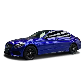 Vinyl Car Wrapping Film Super Glossy Metal Royal Blue Berry Metallic Blueberry Car Wrap