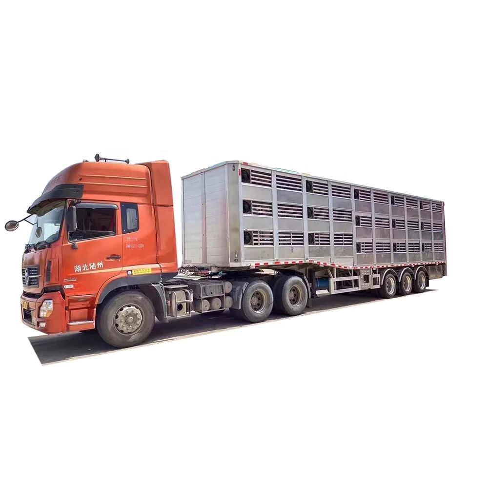 3 оси 13,6 м, полуприцеп для транспортировки скота из алюминиевого сплава