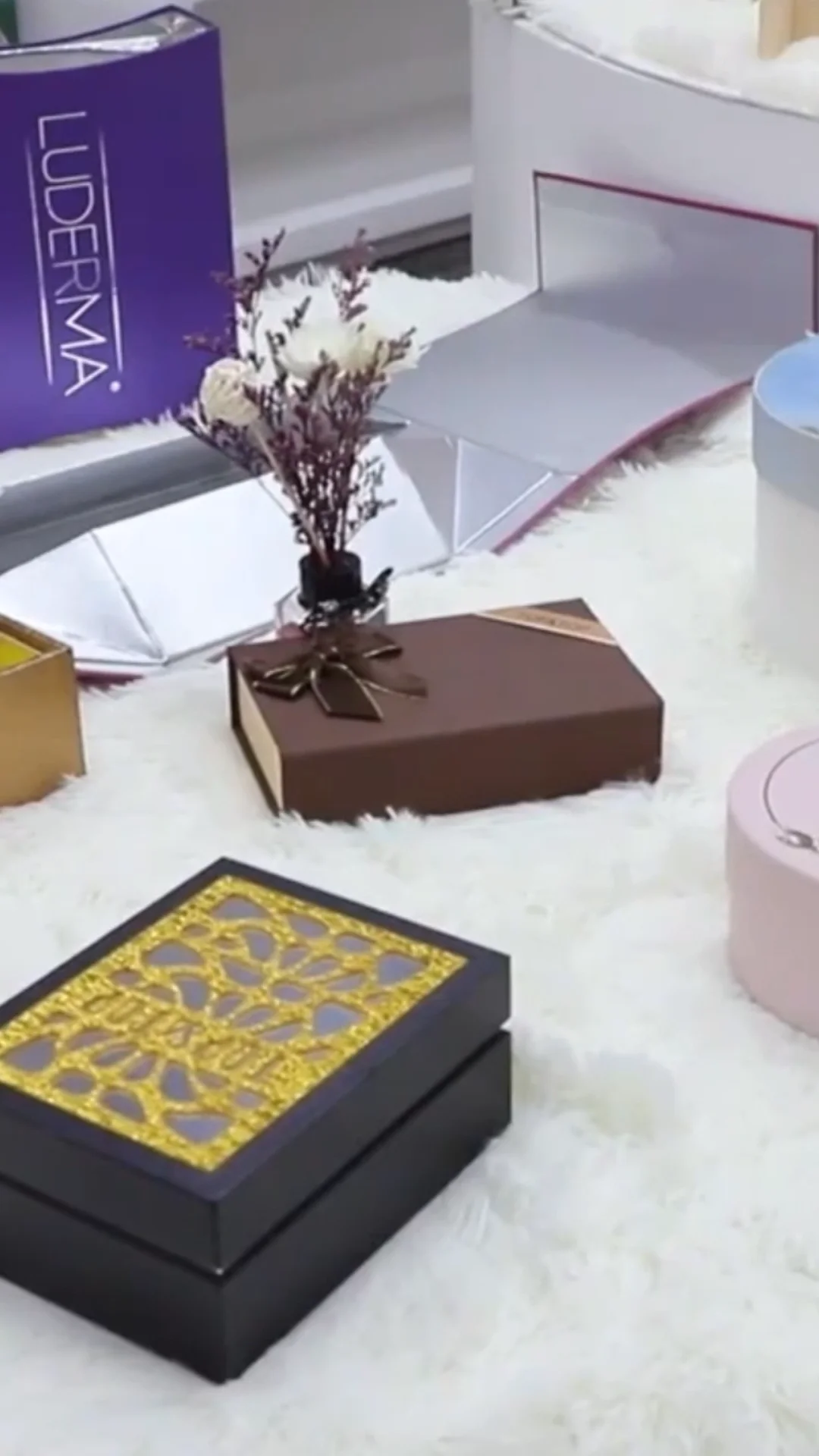 Cardboard Advent Calendar Gift Box Custom Luxury Empty 12 Months Rigid