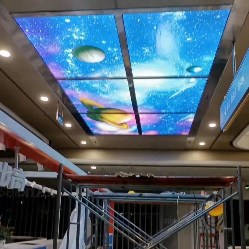 ZHIHAI Pop False Ceiling Designs for Kids Living Room 3d Print Stretch Ceiling Film