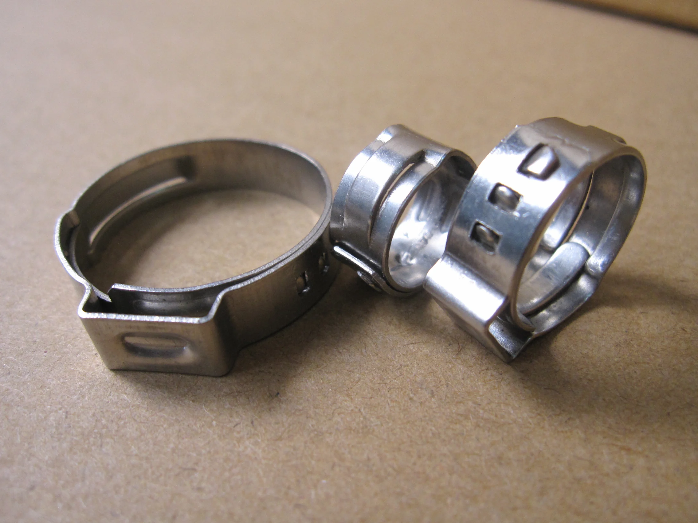 Sps Rca Clamp Ring Lotto 100 Anelli A Crimpare In Acciaio Inox Per Tubi PEX-B 1/2", Lotto Da 100 Pezzi - SPS Hex Collectibles - Foto 2