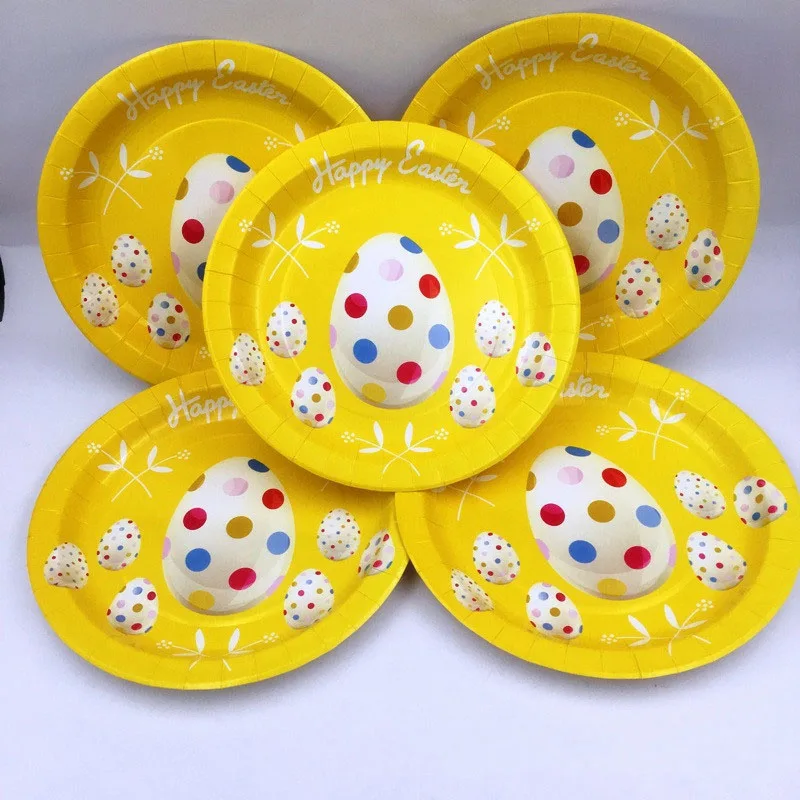 Disposable Paper Plate Round Paper Tray Birthday Party Tableware 7inch 9inch details