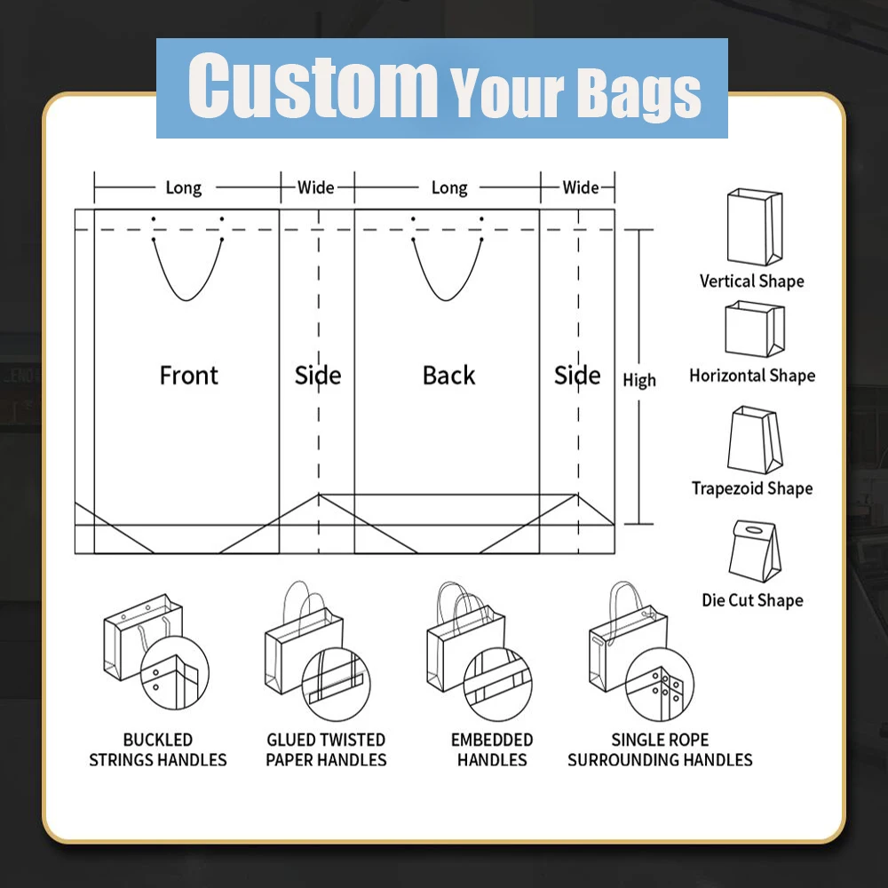 Wholesale Recycled Craft Nylon Handle Gift Black Brown White Bolsa De ...