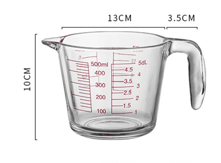 Измерительные инструменты термостойкая 500 мл 1000 чашка для молока и кофе стеклянная мерная выпечки с