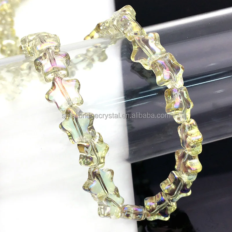 10mm crystal star shape beads for jewelry making DIY glass loose beads for hair accessories and shoes manufacture