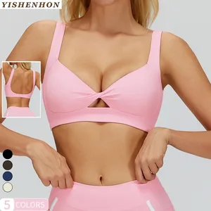 YSH Fashionable Hollowed-out High Quality Women Yoga Bra High Impact Elegant and Beautiful Back Plus Size Sport Fitness Wear