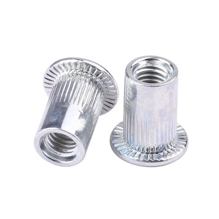 Factory price fastener M3-M8 flat reduced head stainless steel rivet nut blind rivet nut