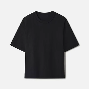 Logo Printing Oversized Fit Mens Blank T Shirts Oem Heavyweight 100% Cotton Men Solid Color Black Short Sleeve T Shirt