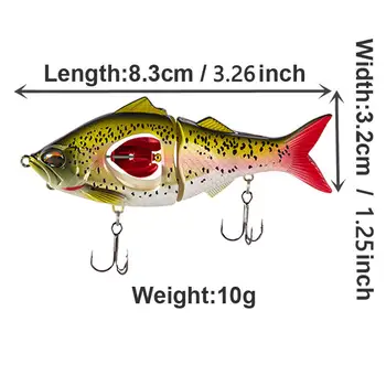 Deep Water Multi-jointed Printed Metal Hard Lure, Swimbait, Fishing Accessories for Saltwater Fish and Carp – Soft Lure – view 4