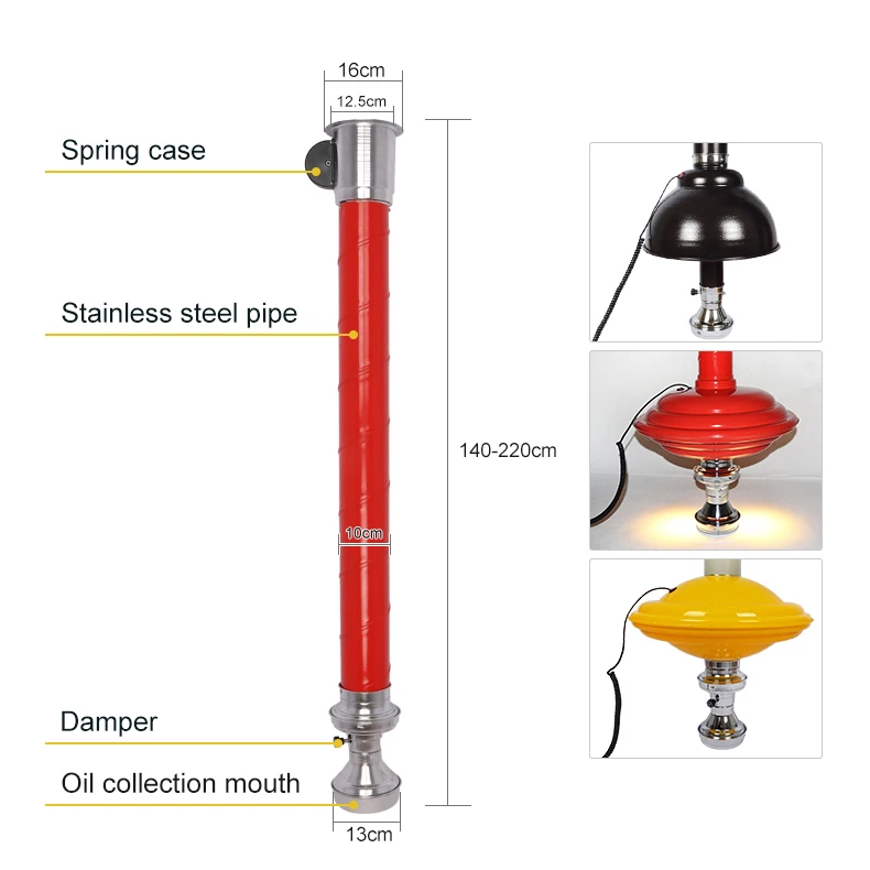 Pinnovo Lifting Smoking Exhaust Pipe Korean Bbq Smoke Extraction System