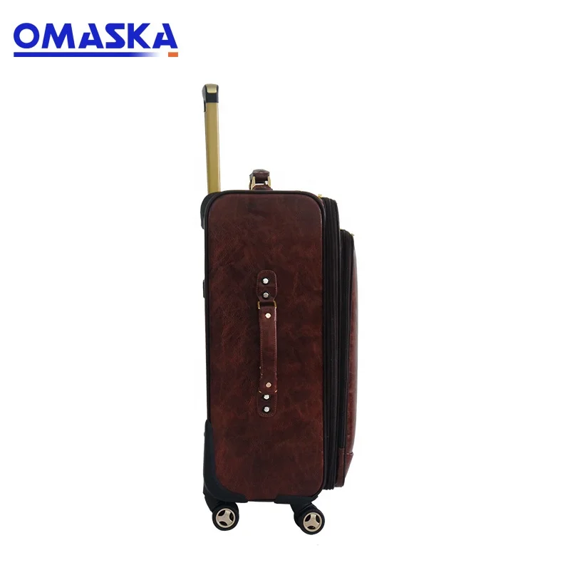 New Cheap Design OMASKA Famous Brand 5 Pcs Set Custom Made Suitcases Leather Luggage