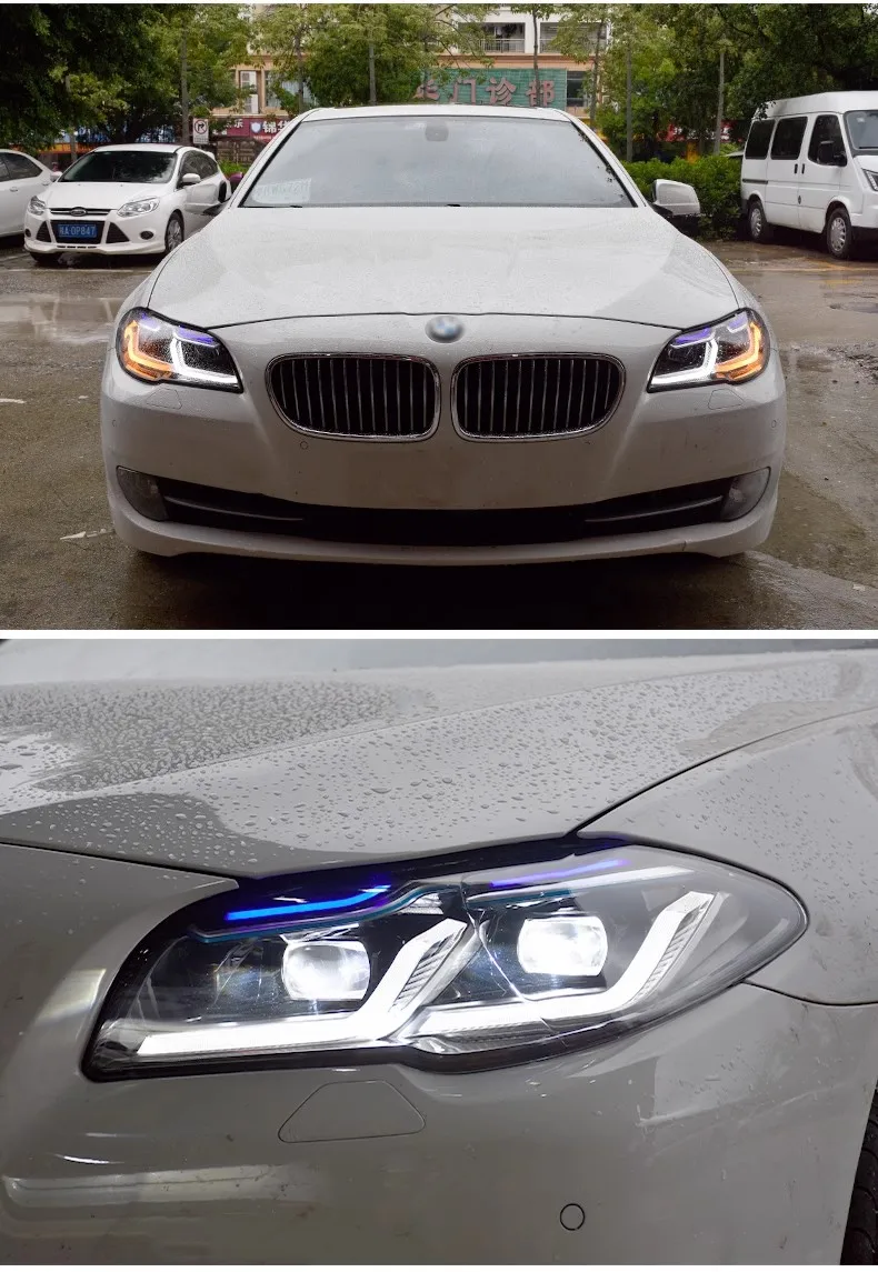 F10 Headlight For Bmw F10 Led Headlight Upgrade Blue Eyebrow Led Day