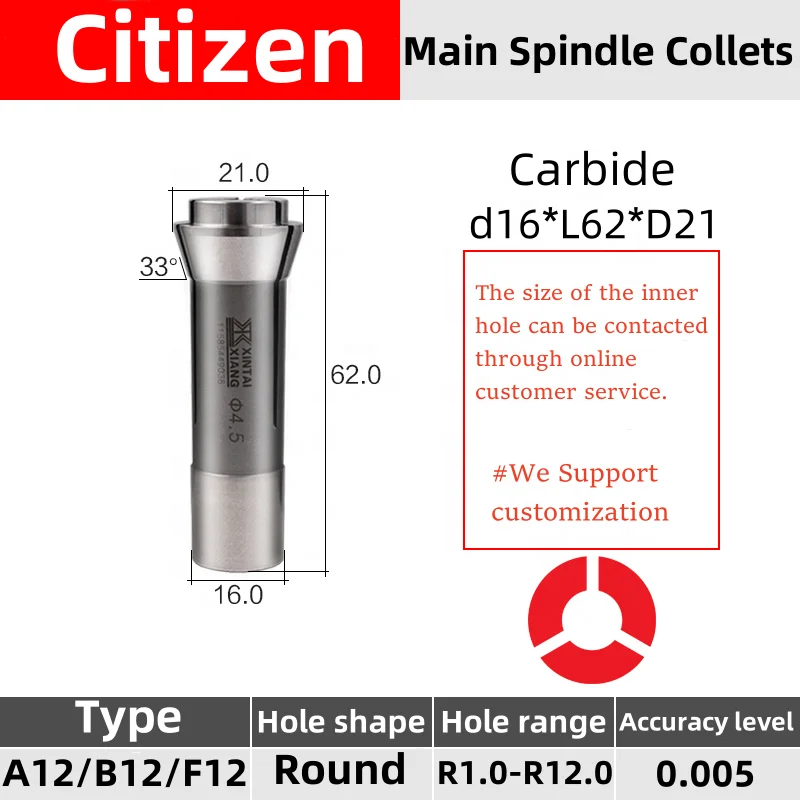 Citizen Cincom A12 3319E SD125R T18 Headstock Collet - High