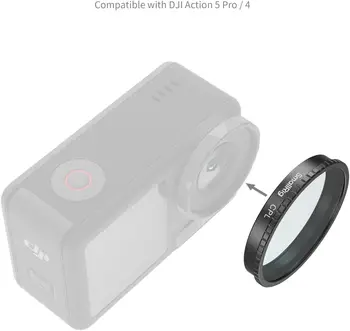 SmallRig ND Filter Kit for DJI Osmo Action 5 Pro/Action 4, 5 Pack CPL FS ND8 ND16 ND32 Snap-On Polarizing Neutral Density detail image