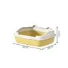 Semi-enclosed splash-proof litter box [Small Yellow Size]