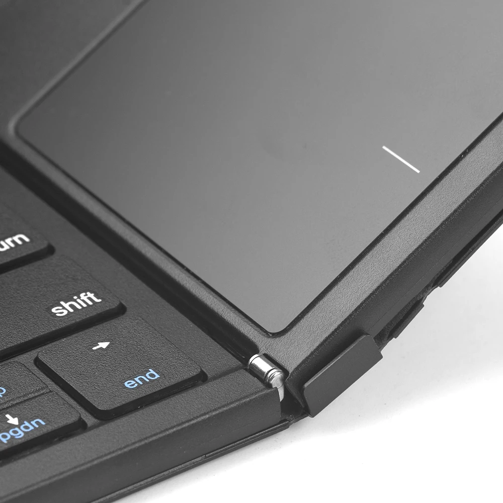 B077T Slim Folding Keyboard Portable Mini Foldable BT Wireless Keyboard with Mouse Touchpad for Android Laptop Pc