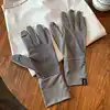 Guantes de Protección Solar con Etiqueta Vertical - Gris Oscuro
