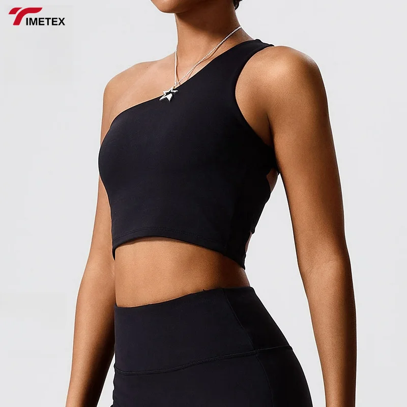Summer Polyester Fabric Chest Pad Yoga Top Eco-Friendly & Breathable Sports Vest for Running & Fitness for Outdoor Activities