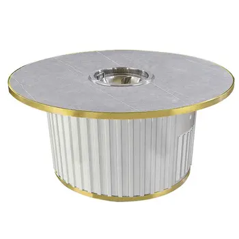 Customizable Smokeless Induction Furnace Hot Pot Table Restaurant Furniture