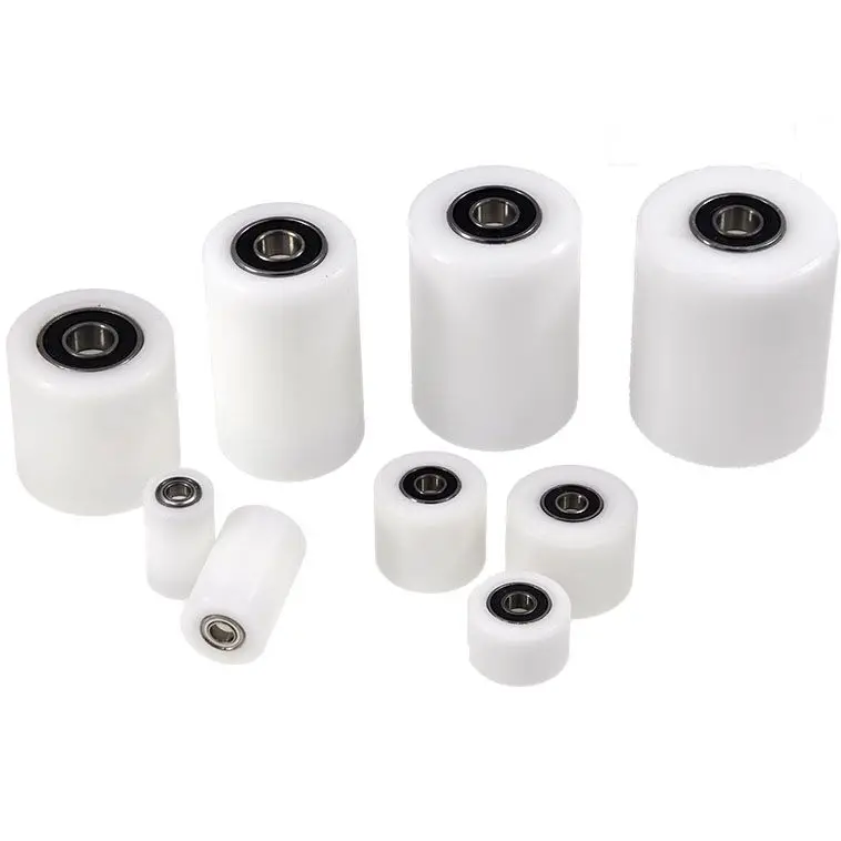 Cuscinetti Precisione 4 Ruote Per Puleggia In Nylon EU - Diametro 45mm, Cuscinetto 10mm, Portata 50kg, Scanalatura 8mm Ruote Scanalate 45mm