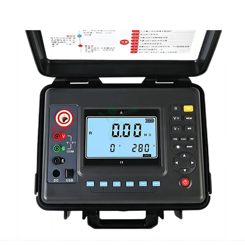 High Performance Electrical Digital 5/10/15kV 50Tohm High Voltage Insulation Resistance Tester/Megohmmeter