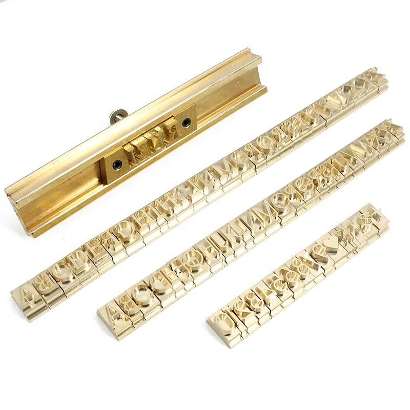 Stamping Tools for Hot Foil Stamping Machine 6pcs/4mm Longan Craft Leather Stamp Letters Brass Stamping Flexible Alphabet Mold 