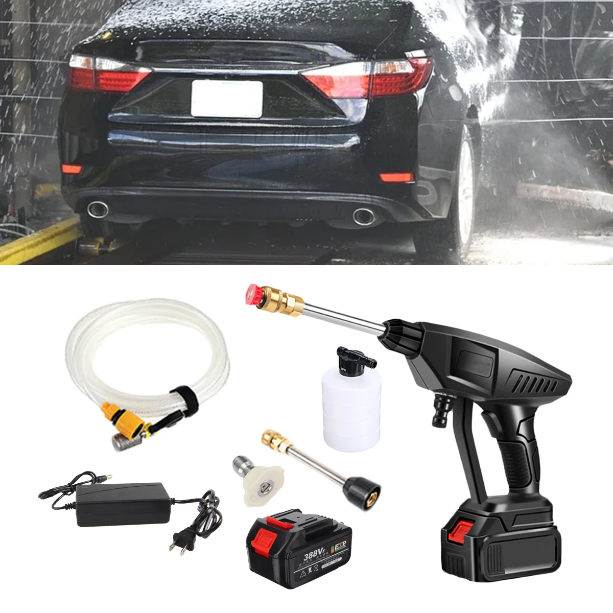 12v/25v Optional Cordless Pressure Washer Portable Power Washer