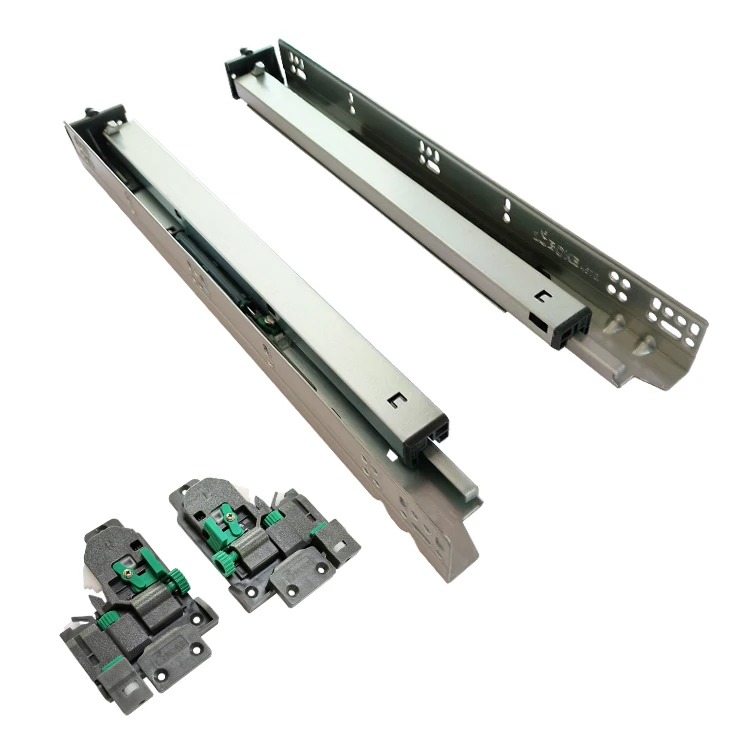 BOKE Under Mount Soft Close Drawer Slide for Face Frame Kitchen Cabinet with Plastic Pin Locking