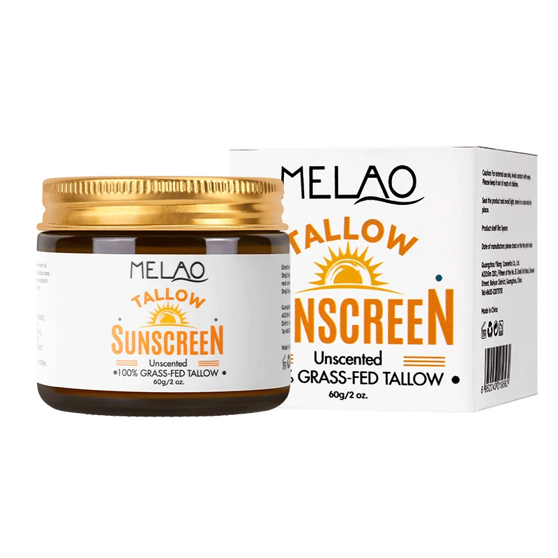 MELAO Safe Sunscreen Tallow Sun Balm Beef Tallow Sunscreen for Kids Men Women Skin Care Sunscreen Lotion Cream