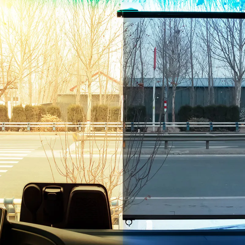 Bus Front Windscreen Sunshade Curtain Transparent Window Shade Visor Film Return Type Sun Roller Blinds for Truck