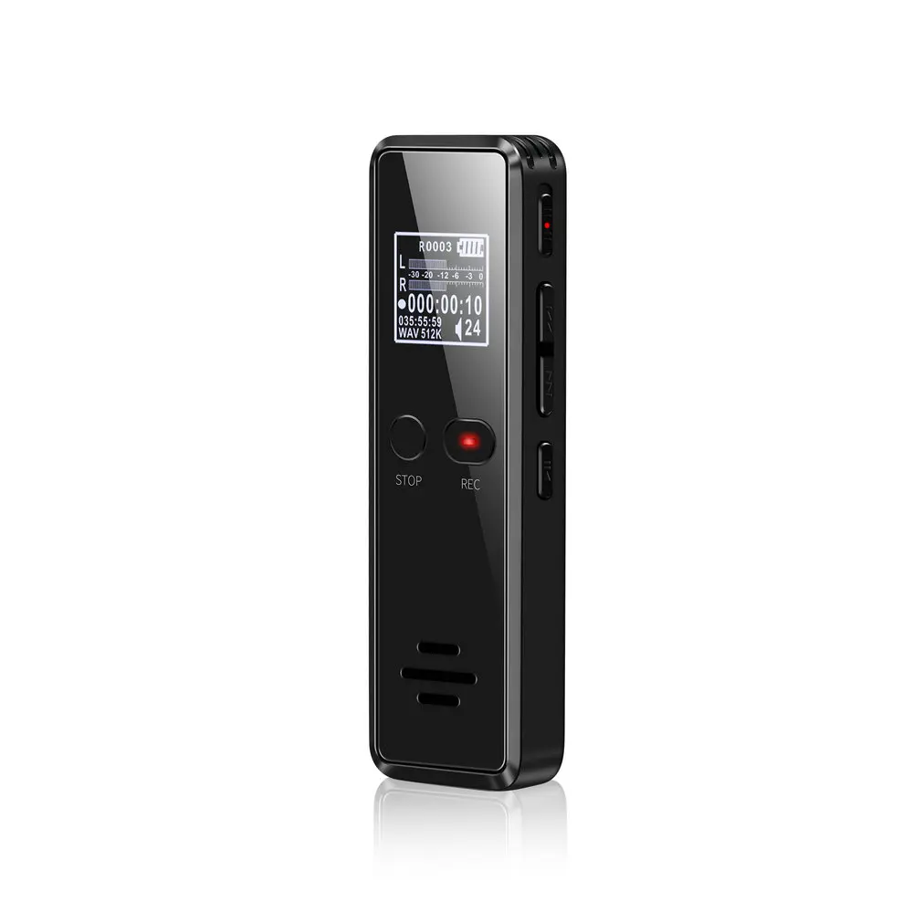 V90 Digital Voice Activated Recorder Dictaphone Long Distance Audio Recording MP3 Player Noise Reduction WAV Record