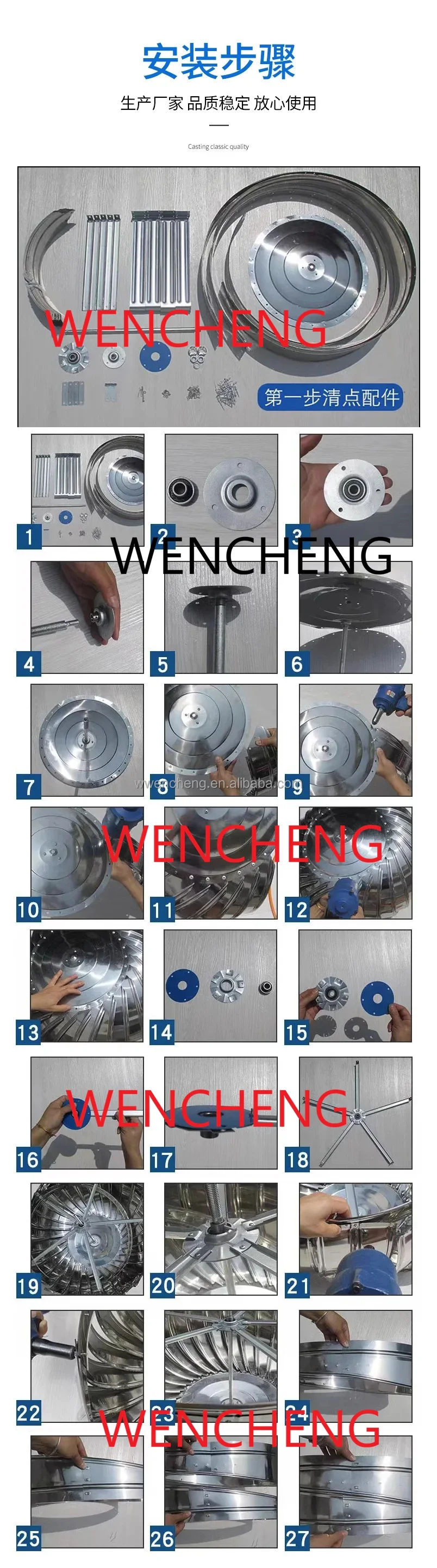 Ventilation Wind Driven Extractor, Roof, Stainless, Steel - detail 4